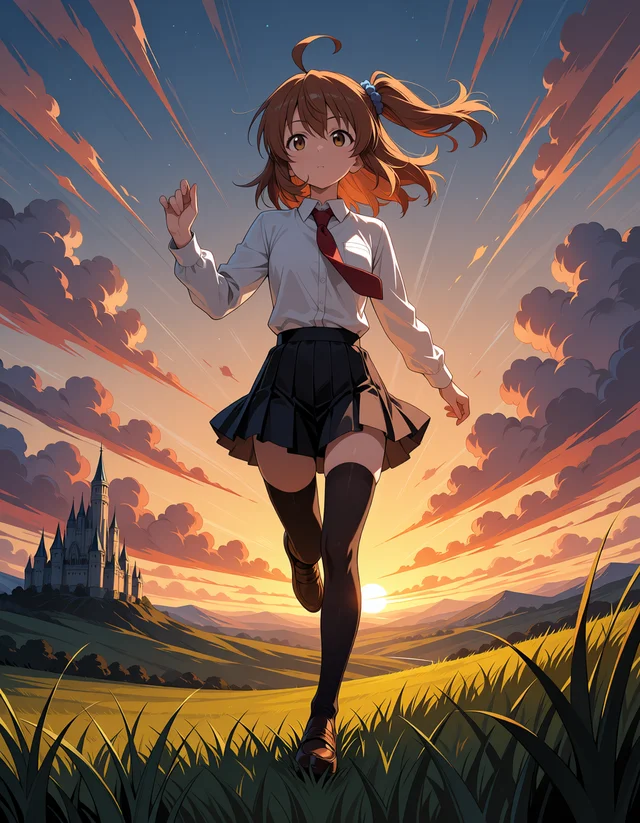 Role-Ref-KVをTurbo v1.1に当てた走る場面、seed 20261028