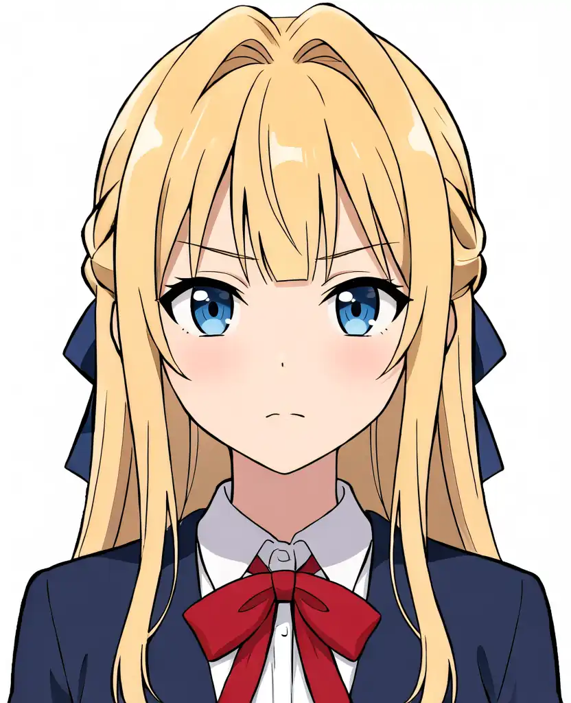 EVO-X2で出力したBaseのけいちゃんのバストアップ、seed 42